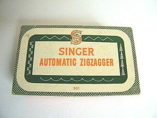 Vintage Singer 301 Sewing Machine Automatic Zigzagger Attachment 161103 Euc