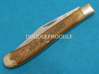 Vintage Ontario Knife Co Usa 603 Old Hickory Slimline Trapper Knife Knives Old