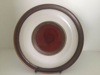 Set Of 3 Vintage Denby Potters Wheel Rust Dinner Plates England