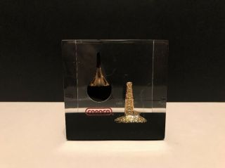 Vintage Conoco Gas & Oil Drilling Lucite Acrylic Paper Weight