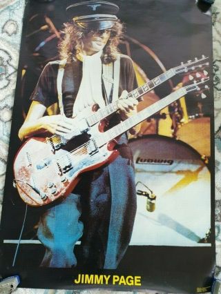 Vintage Jimmy Page 1972 Live Concert Tour Poster