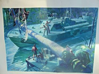 Vintage 1940’s WWII Electric Boat Co.  Green Dragon ' s Lair Poster 2
