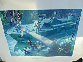 Vintage 1940’s WWII Electric Boat Co.  Green Dragon ' s Lair Poster 7
