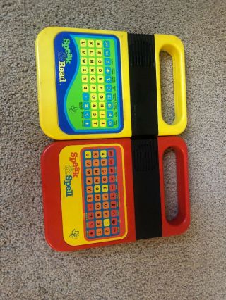 Vintage " Speak & Spell " And " Speak & Read " - With Books And Plugin Module