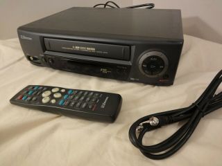 Emerson Ev598 Hi - Fi Vcr 4 Head Video Cassette Recorder Vhs With Remote -