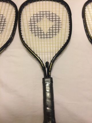 Vtg Spalding Intimidator Racquetball Racquet w/cover 3 7/8 grip 5
