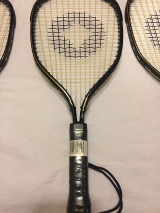 Vtg Spalding Intimidator Racquetball Racquet w/cover 3 7/8 grip 6