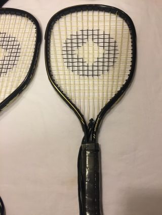 Vtg Spalding Intimidator Racquetball Racquet w/cover 3 7/8 grip 7