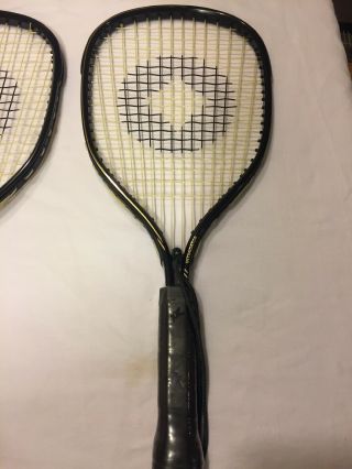 Vtg Spalding Intimidator Racquetball Racquet w/cover 3 7/8 grip 8