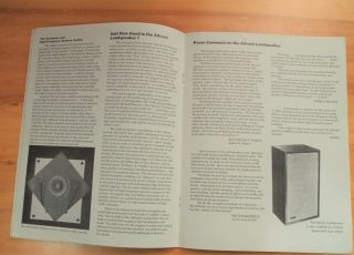 Vintage Advent The Loudspeaker 1 Sales Brochure Smaller One Henry Kloss 5