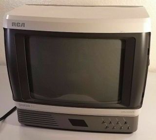 1993 Rca E09303kw Colortrak Plus Spacesaver 9 " Retro Gaming Crt Tv / Fm Radio