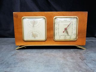 Vintage United Clock Corp Temperature Humidity Gauge Model 101