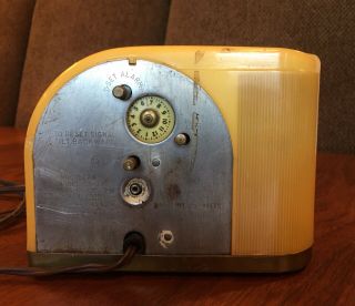Vintage 1950’s Art Deco Westclox Moonbeam S5 - J Alarm Clock - Keeps Good Time 5