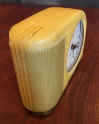 Vintage 1950’s Art Deco Westclox Moonbeam S5 - J Alarm Clock - Keeps Good Time 6