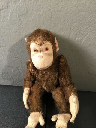 Vintage Handmade Miniature Steiff Jocko The Monkey Mohair Jointed Teddy Bear 6.  5