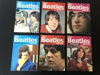 Six Vintage " The Beatles Monthly Book " July - December 1968