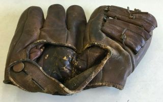 Vintage Hutch Baseball Glove Mitt Split Finger Pep Young