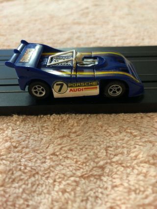 Vintage Aurora Afx Blue Porsche 510k Can - Am Sunoco 1743 Slot Car