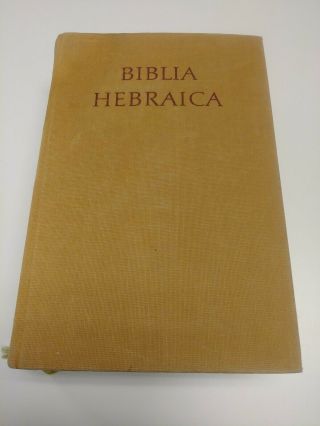 1937 Biblia Hebraica Rud Kittel Hebrew American Bible Society Vtg Jewish Book