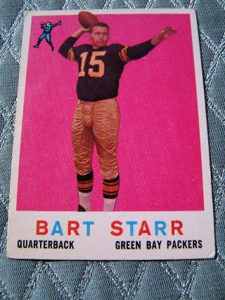 Vintage 1959 Topps Football Bart Starr 23 Green Bay Packers