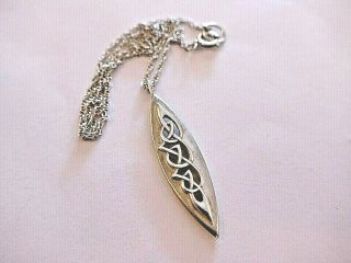 Vintage Ola Gorie Silver Pendant,  18 " Sterling Silver Chain.  Omg St.  Sl To Back
