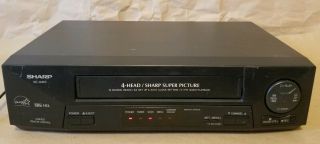 Sharp Vc - A410u 4 Head Hi - Fi Vcr Video Cassette Vhs Recorder Player -