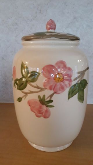 Vintage Franciscan Desert Rose Cookie Jar With Lid Made In England