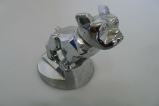 Vintage Mac Truck Bull Dog Hood Ornament With Base Great No Crazing
