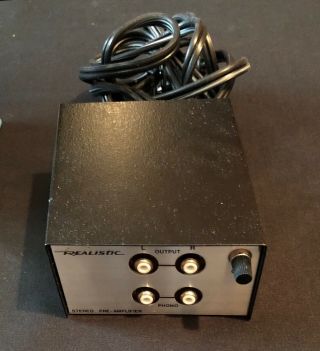 Vintage Realistic / Radio Shack 42 - 2109 Stereo Phono Preamplifier Pre - Amp 2