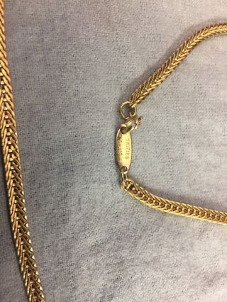 Vintage Whiting and Davis goldtone necklace 4