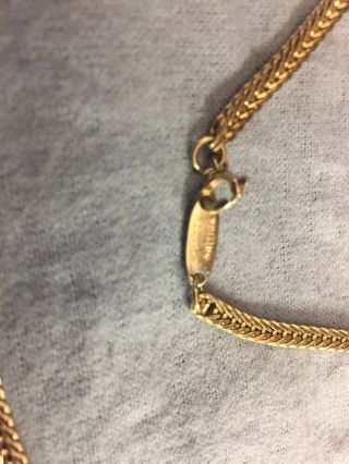 Vintage Whiting and Davis goldtone necklace 8