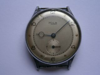 Vintage Gents Wristwatch Mila Mechanical Watch Spares Swiss Made