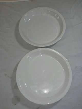 2 Vtg Corning Ware Pie White Plate Dish Holiday P - 309 /2