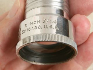 VINTAGE SIMPSON OPTICAL 2 INCH f/1.  6 16MM MOVIE PROJECTOR LENS 1 5