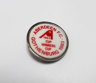 Aberdeen Fc - Vintage Insert Badge - Ecwc Final Gothenburg 1983.