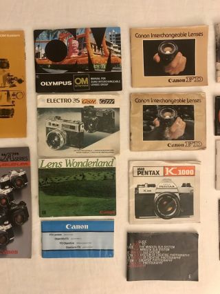 Film Camera Manuals Instructions Canon Pentax Minolta 3