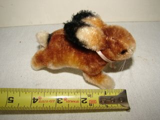 SMALL VINTAGE STEIFF GERMANY MOHAIR RABBIT BUNNY 5 INCH LONG BUTTON IN EAR 2