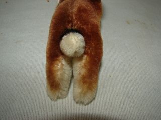 SMALL VINTAGE STEIFF GERMANY MOHAIR RABBIT BUNNY 5 INCH LONG BUTTON IN EAR 5