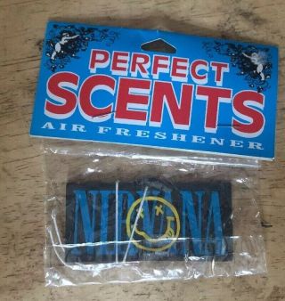 Vintage 1994 Nirvana Band Smiley Face Perfect Scents Air Freshener Nos Patchouli