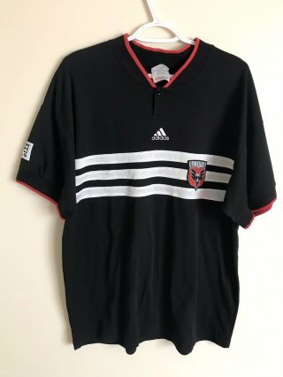 Vintage Dc United Mls Soccer Jersey Adidas Made Usa L/xl