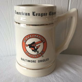 Baltimore Orioles 1983 World Series Beer Stein Mug Vintage Man Cave Champions