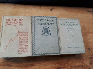 3 Vintage Needlecraft Books,  The Art Of,  Big Book Of,  Complete,