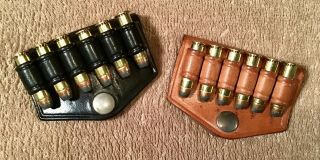 Vintage Safariland Leather Cartridge Carriers