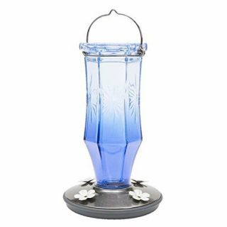 Perky - Pet Sapphire Starburst Vintage Glass Hummingbird Feeder 8129 - 2