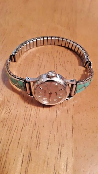 Vintage Bulova Watch with Sterling and Turquoise Band 2