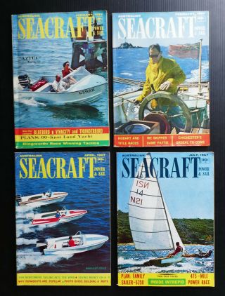 1967 4x Australian Seacraft Power Sail Boat Boating Sailing Yacht Cat Vintage