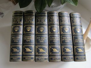 A Popular History Of The Great War 1914 - 1918 6 Volume Set,  Fleetway House Gc