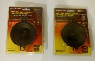 Nos Vintage Speakers Dash Door Replacement 3.  5 " Pair Dual Cone Speaker