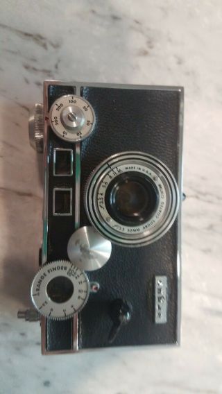 Vintage 35mm Argus C - 3 Rangefinder Camera W/leather Case C3 Brick 3.  5 Cintar