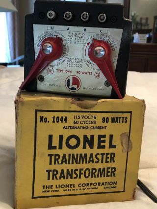 Vintage Lionel Trainmaster Transformer No.  1044 90 Watts 115 Volts 60 Cycles
